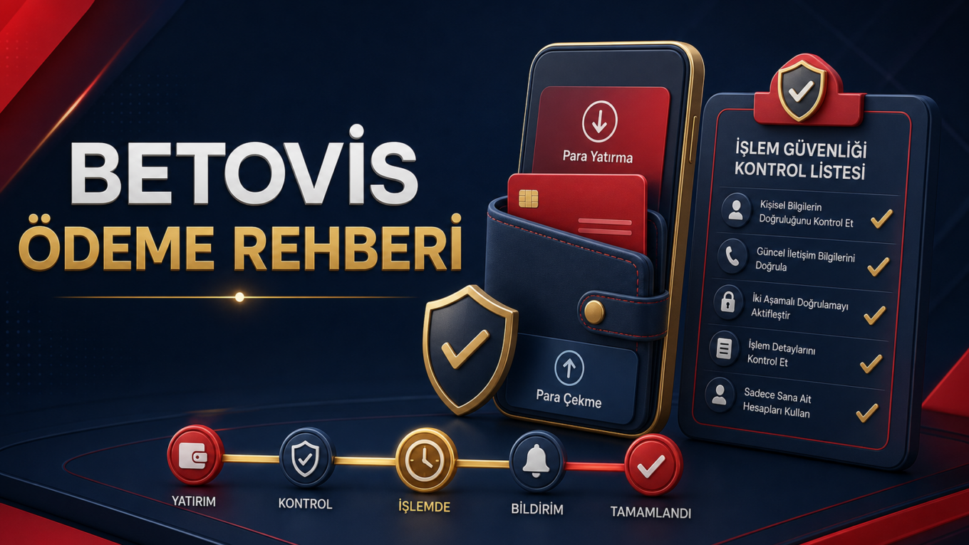 Betovis ödeme yöntemleri ve işlem güvenliği kontrol listesi görseli