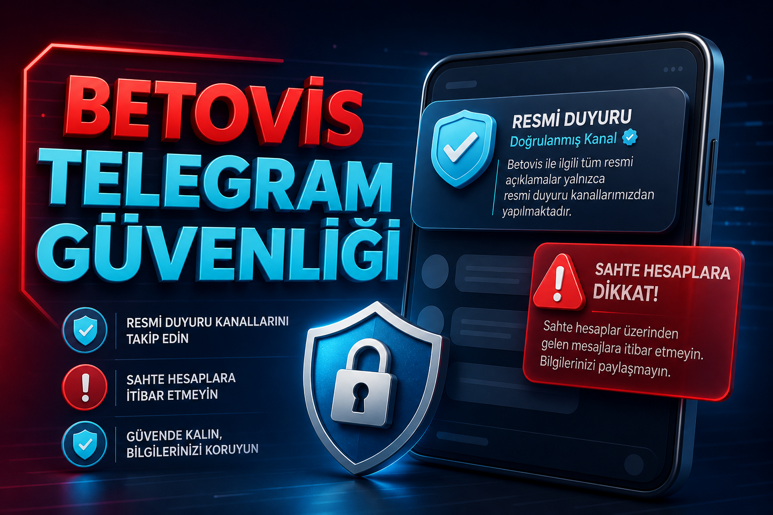 Betovis Telegram kanalı ve resmî duyuru bağlantıları için güvenlik kontrolü görseli